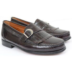 VTG Bass Mens Pendant Loafer Size 9.5 M Leather Kiltie Preppy Old Money Academia